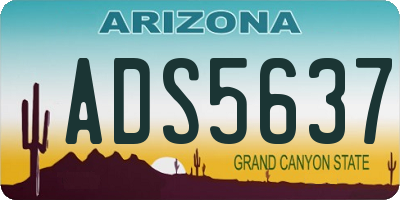 AZ license plate ADS5637