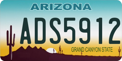 AZ license plate ADS5912