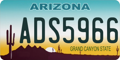 AZ license plate ADS5966