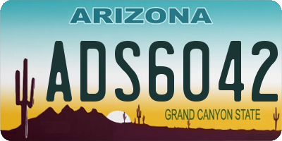 AZ license plate ADS6042