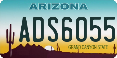 AZ license plate ADS6055