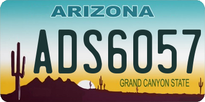 AZ license plate ADS6057