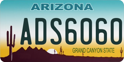 AZ license plate ADS6060