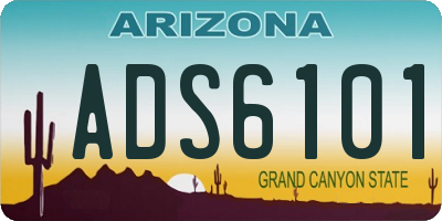 AZ license plate ADS6101