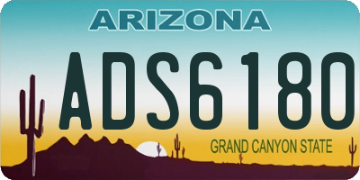 AZ license plate ADS6180