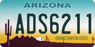 AZ license plate ADS6211