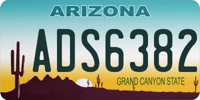AZ license plate ADS6382