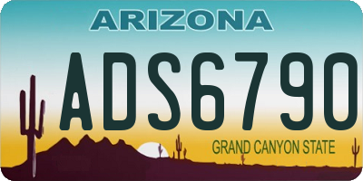 AZ license plate ADS6790