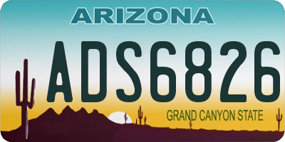 AZ license plate ADS6826