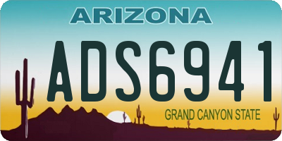 AZ license plate ADS6941