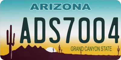 AZ license plate ADS7004
