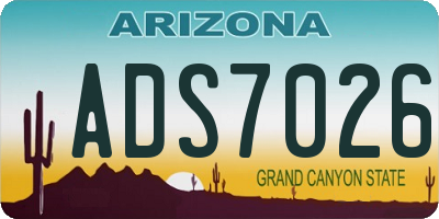 AZ license plate ADS7026