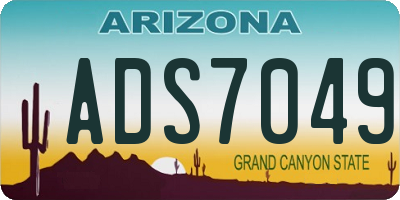 AZ license plate ADS7049