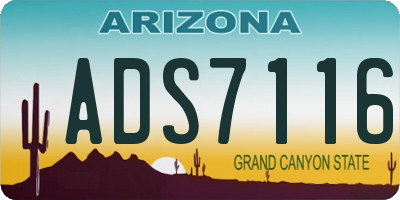AZ license plate ADS7116