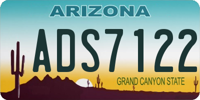 AZ license plate ADS7122