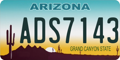 AZ license plate ADS7143