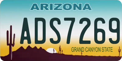 AZ license plate ADS7269