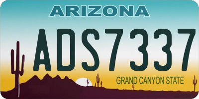 AZ license plate ADS7337