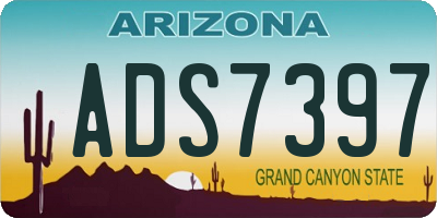 AZ license plate ADS7397
