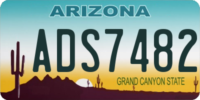 AZ license plate ADS7482