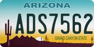 AZ license plate ADS7562