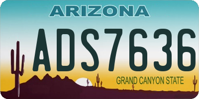 AZ license plate ADS7636