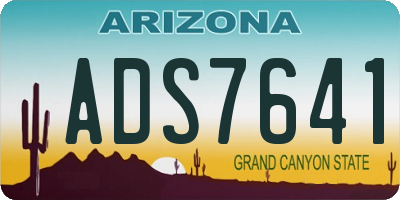 AZ license plate ADS7641