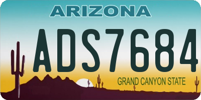 AZ license plate ADS7684