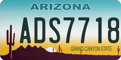 AZ license plate ADS7718