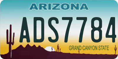 AZ license plate ADS7784