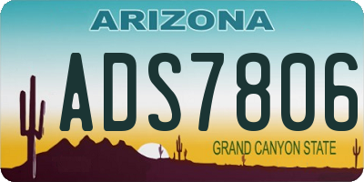 AZ license plate ADS7806