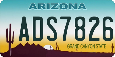 AZ license plate ADS7826