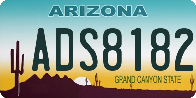 AZ license plate ADS8182