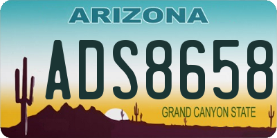 AZ license plate ADS8658