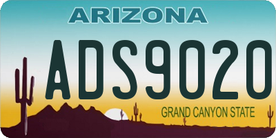 AZ license plate ADS9020