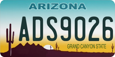 AZ license plate ADS9026