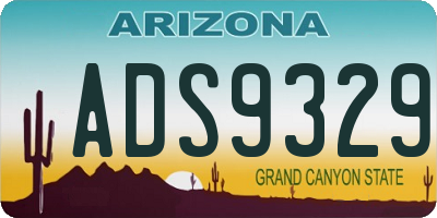 AZ license plate ADS9329