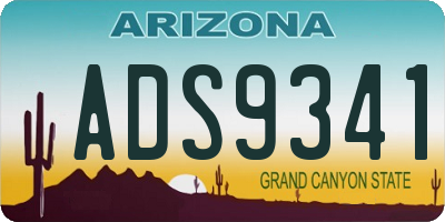 AZ license plate ADS9341