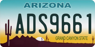 AZ license plate ADS9661