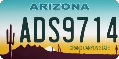 AZ license plate ADS9714