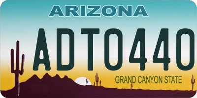 AZ license plate ADT0440