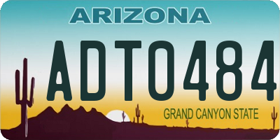 AZ license plate ADT0484