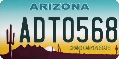 AZ license plate ADT0568