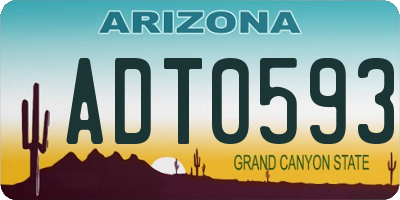 AZ license plate ADT0593