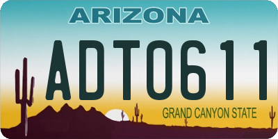 AZ license plate ADT0611
