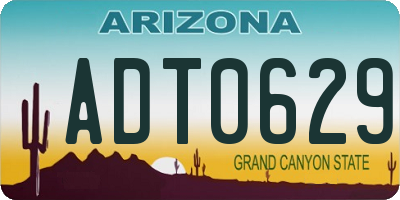 AZ license plate ADT0629