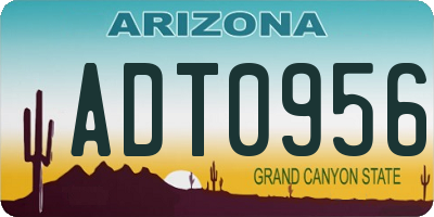 AZ license plate ADT0956