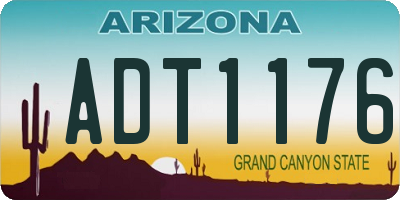 AZ license plate ADT1176