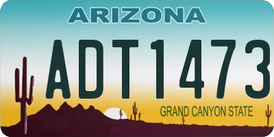 AZ license plate ADT1473