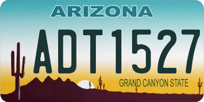 AZ license plate ADT1527